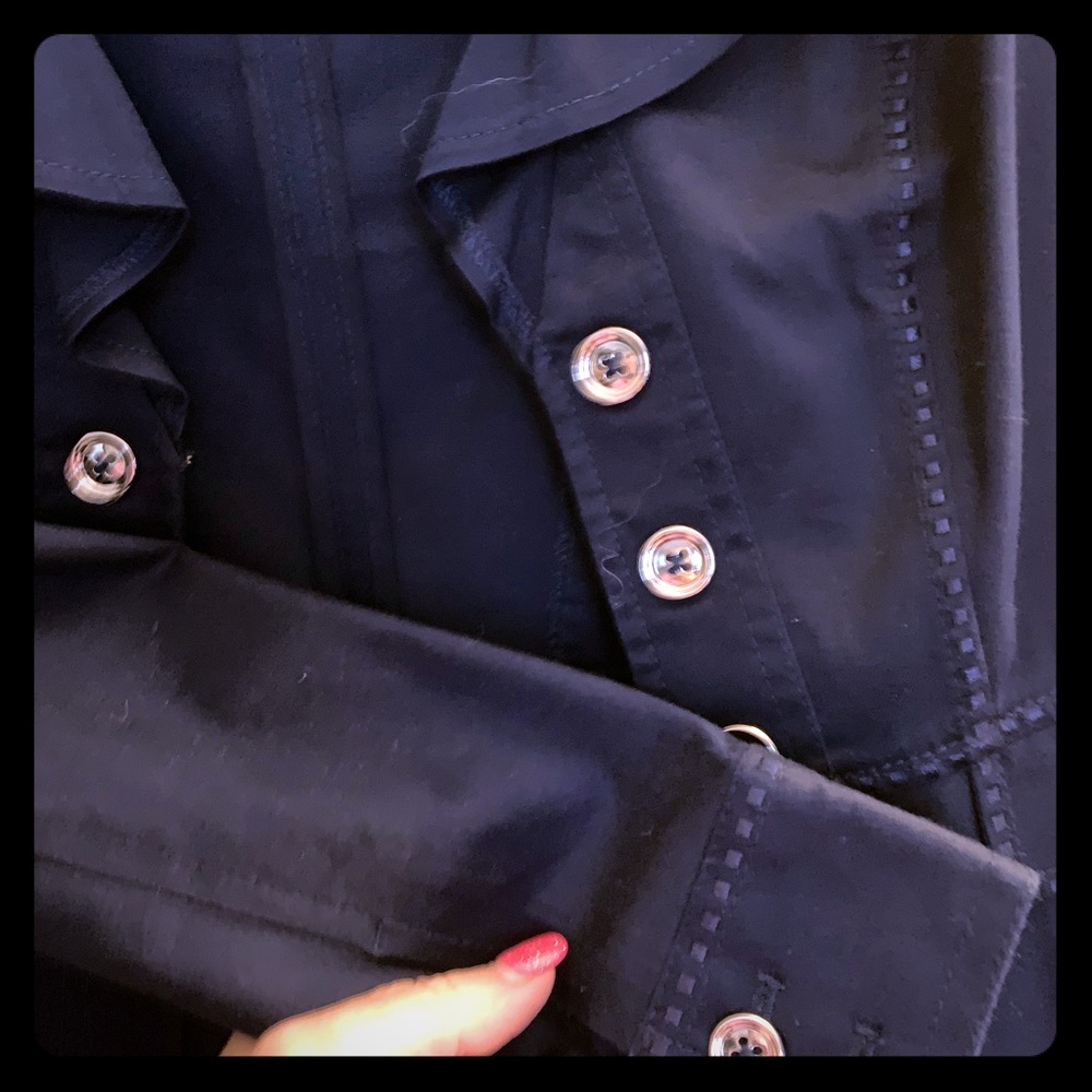 WHBM Navy blue jacket -fantastic twist on a blazer